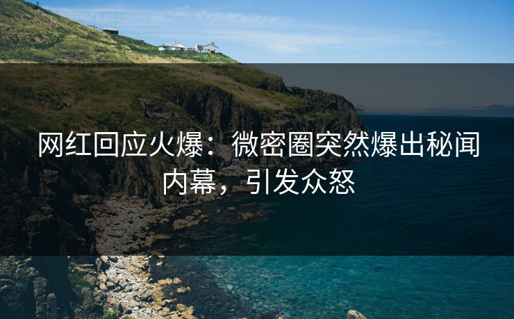 网红回应火爆：微密圈突然爆出秘闻内幕，引发众怒