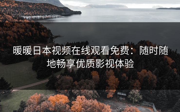暖暖日本视频在线观看免费：随时随地畅享优质影视体验